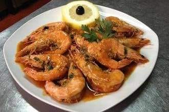 Camarões no Forno à Moda da Fábrica de Cervejas